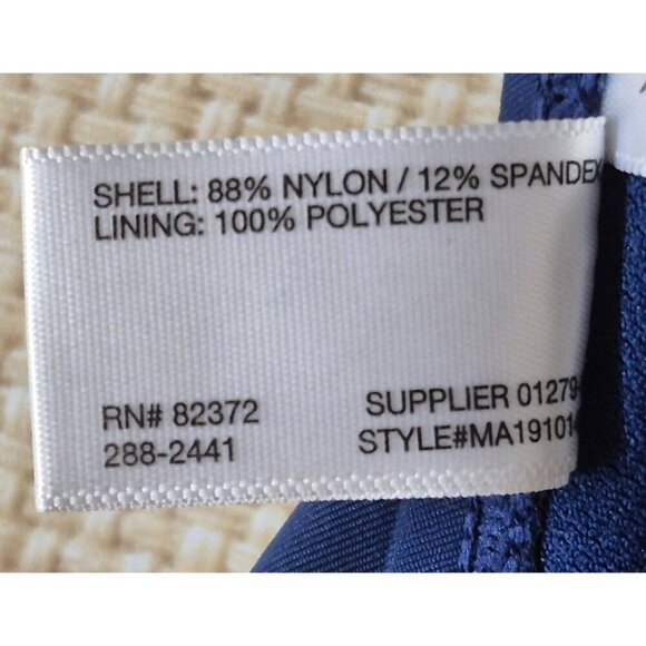 Ambrielle Ladies Blue Bikini Top Size D Macramé Style Halter Built in Bra - Picture 8 of 9